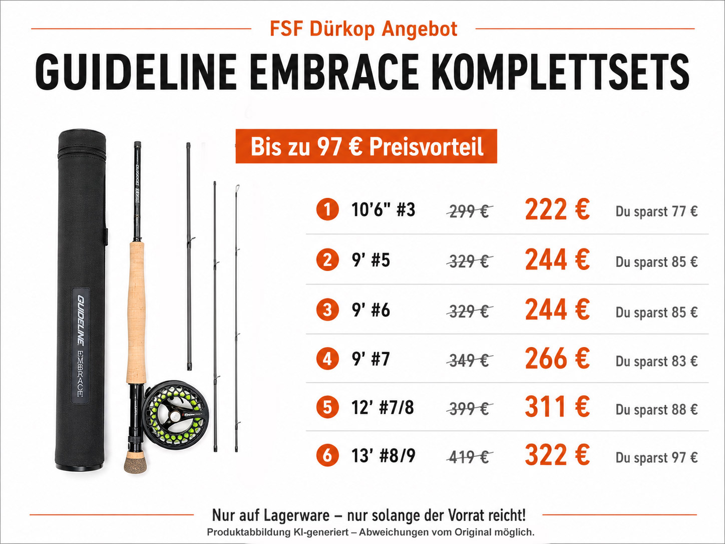 Guideline Embrace Komplettsets – 6 verschiedene Embrace Komplettsets im Angebot mit bis zu 97 Euro Preisvorteil
