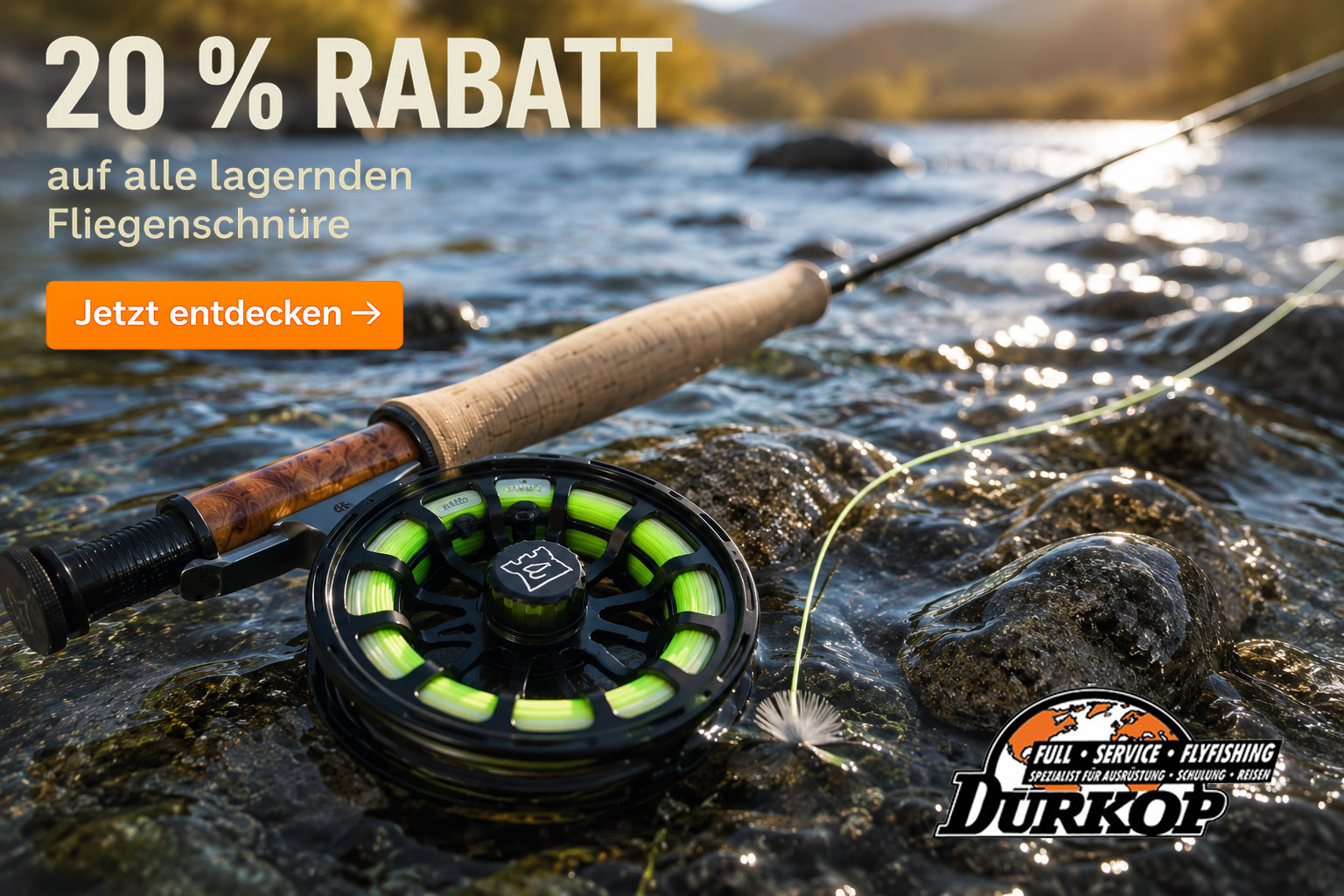 20 Prozent Rabatt auf alle lagernden Fliegenschnüre